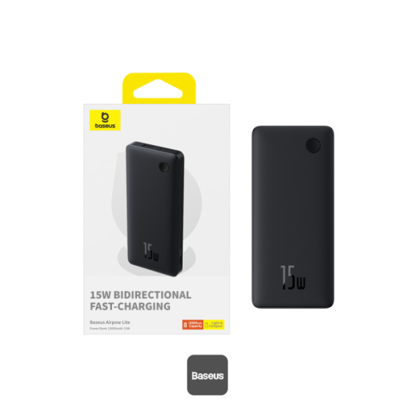 Baseus Bipow 10000mAh 15W Digital Display Power Bank